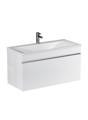 Тумба под раковину VELVEX Pulsus 1000-0-1 (Pulsus) навесная белый глянец Тумба под раковину VELVEX Pulsus 1000-0-1 (Pulsus) навесная белый глянец
