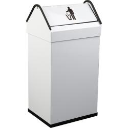 Контейнер для мусора металлический из окрашенной  оцинкованной стали, 41 л, Белый Контейнер для мусора металлический из окрашенной  оцинкованной стали, 41 л, Белый