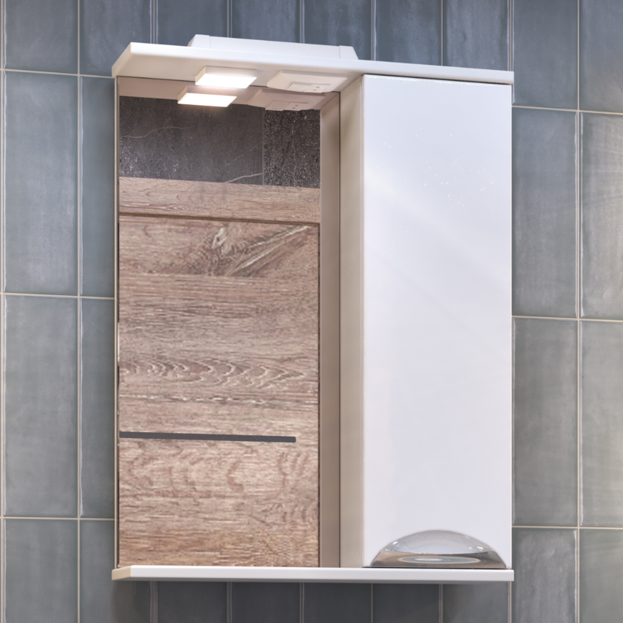 Зеркало со шкафом VIGO Callao 50 подвесное белый (z.CAL.50.R.El) Зеркало со шкафом VIGO Callao 50 подвесное белый (z.CAL.50.R.El)