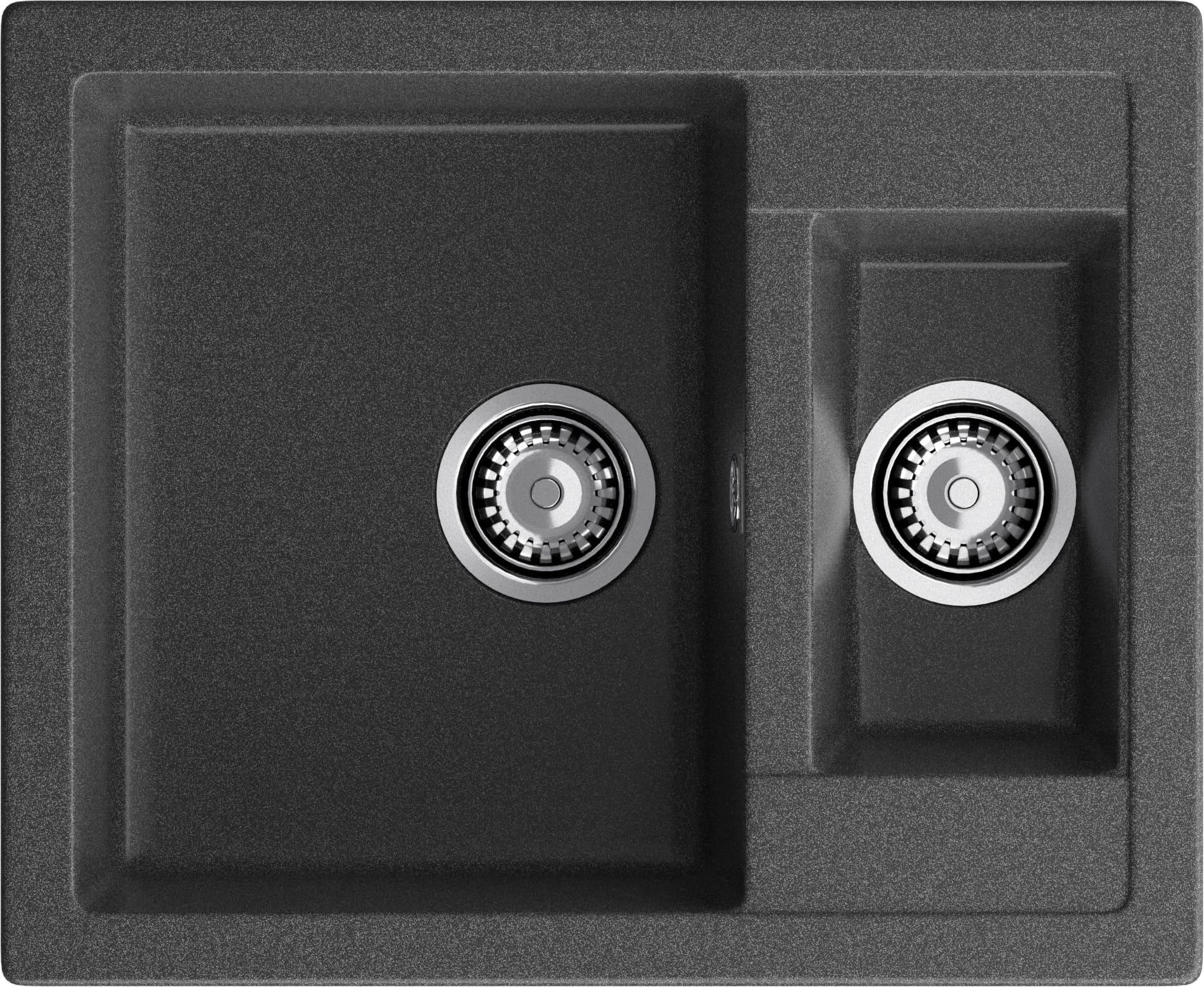 GRANFEST Мойка композит QUADRO GF-Q--610K 1.5-чаши. 610*500мм графит арт.GF- GRANFEST Мойка композит QUADRO GF-Q--610K 1.5-чаши. 610*500мм графит арт.GF-