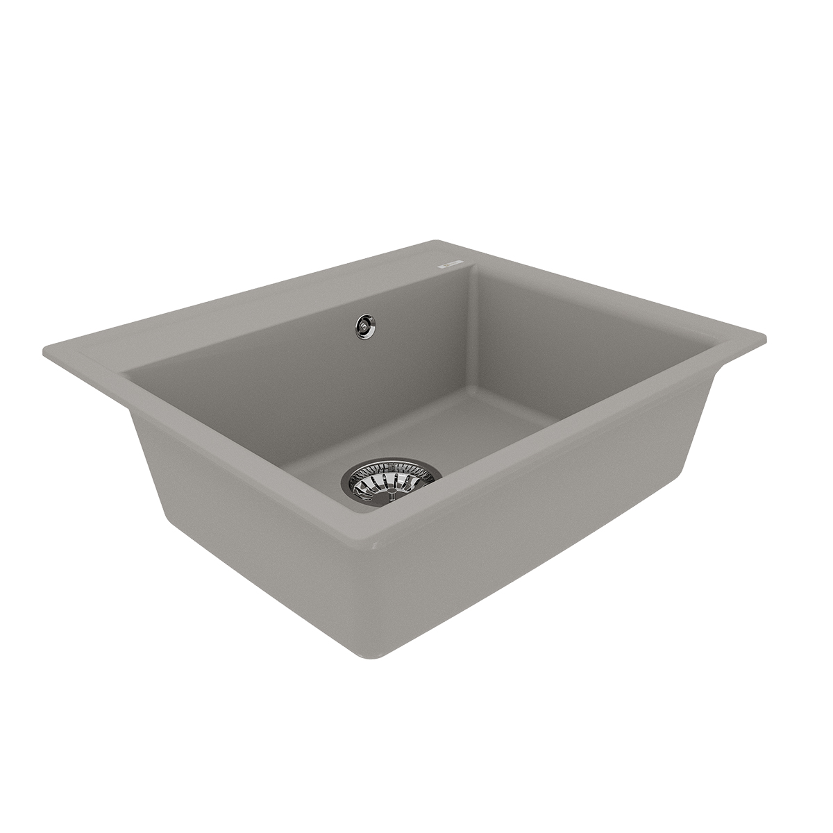 Кухонная мойка Lemark HANKA 570 врезная прямоугольная из кварцгранита, Грей