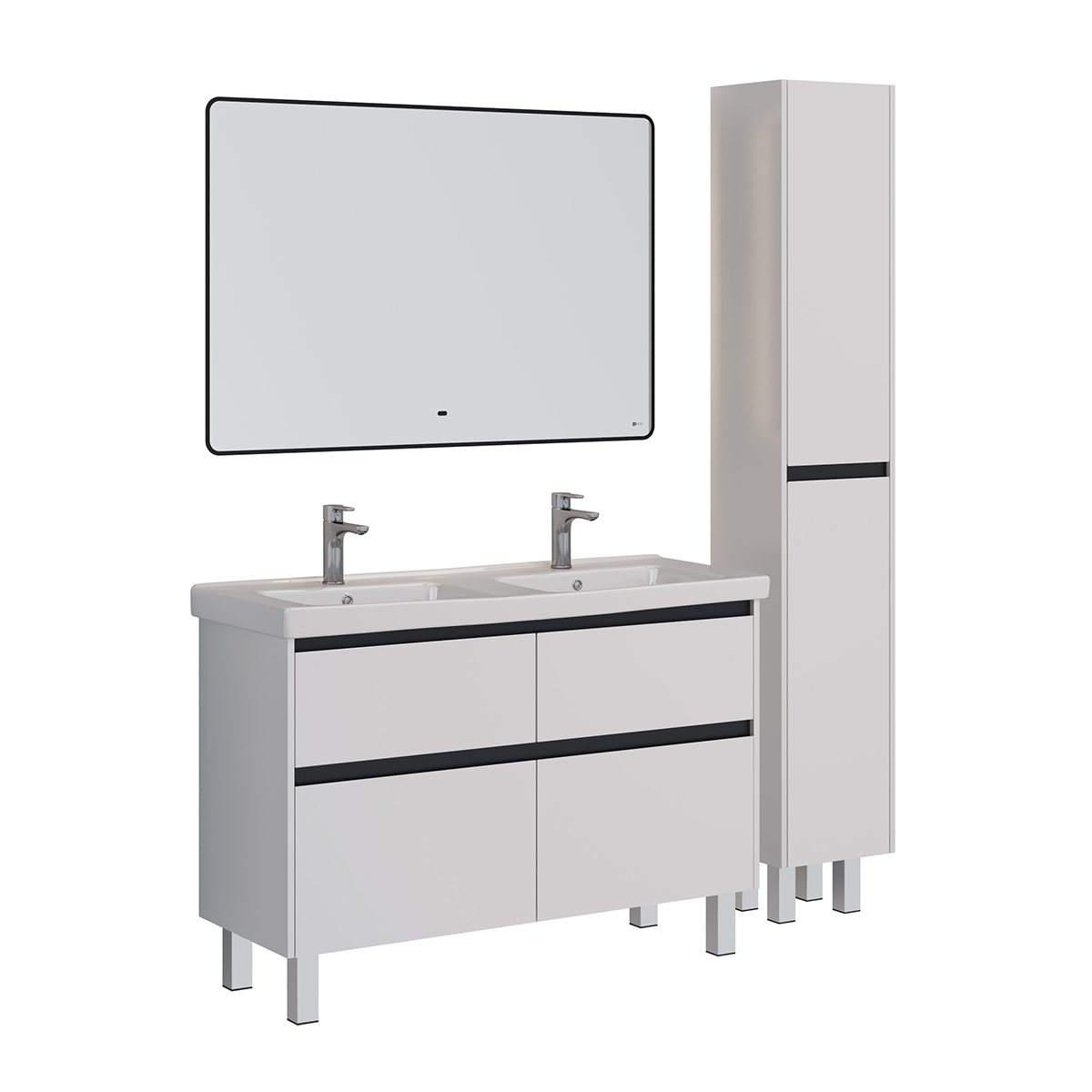 Зеркало Lemark MIOBLACK 120х80 см с интерьерной подсветкой, с подогревом Зеркало Lemark MIOBLACK 120х80 см с интерьерной подсветкой, с подогревом