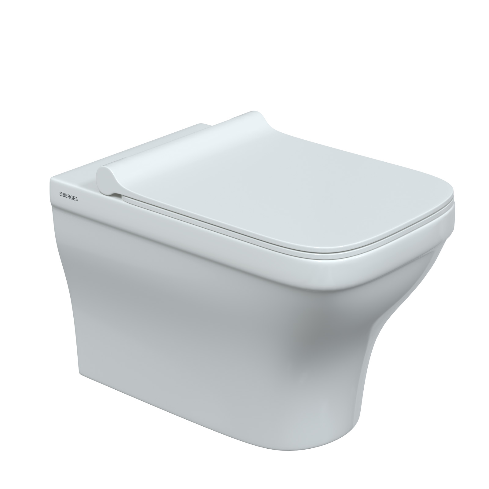 Унитаз подвесной STRATI, сиденье дюропласт Strati SO, микролифт, быстросъем, белый, BERGES Унитаз подвесной STRATI, сиденье дюропласт Strati SO, микролифт, быстросъем, белый, BERGES