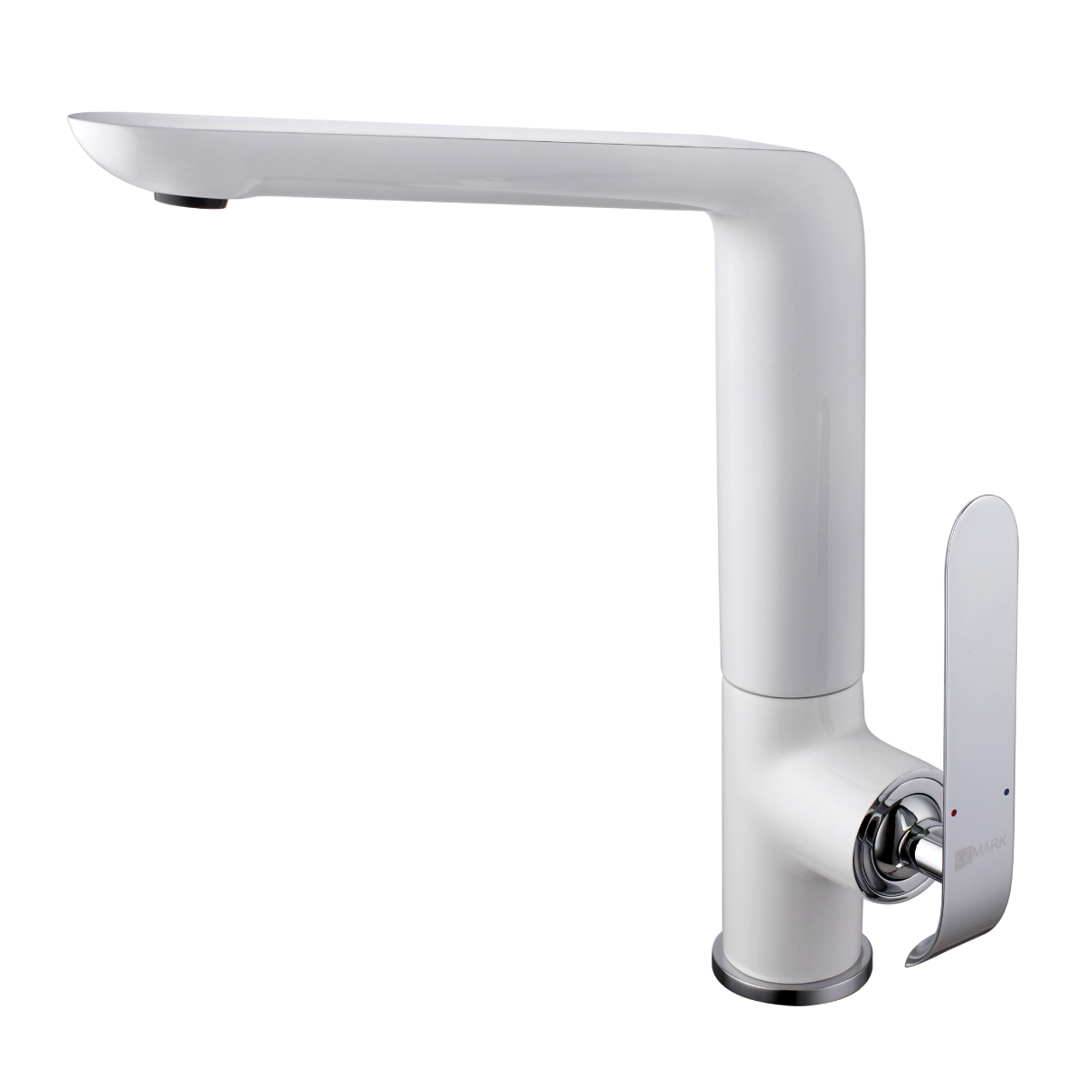 Melange Смеситель для кухни, выс.пов.излив 205мм, р/ОД, хром/белый, LM, LM4905CW