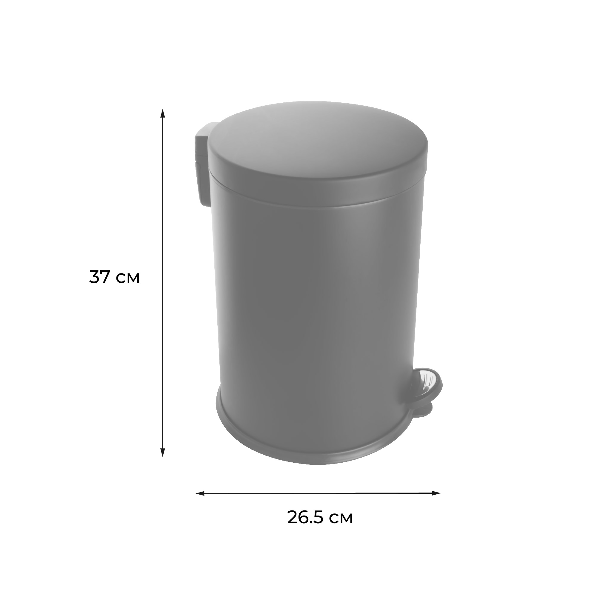 Ведро с крышкой 12 л FIXSEN хром (FX-34024P)