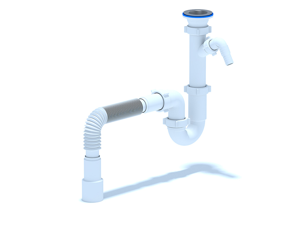 Сифон Ани 1 1/2"*40 прямоточный с отв ст.м. с г/т 40х40/50, ANI PLAST