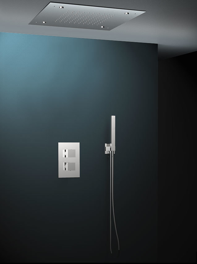 Душевая лейка с шлангом и настенным держателем 4749MKB белый