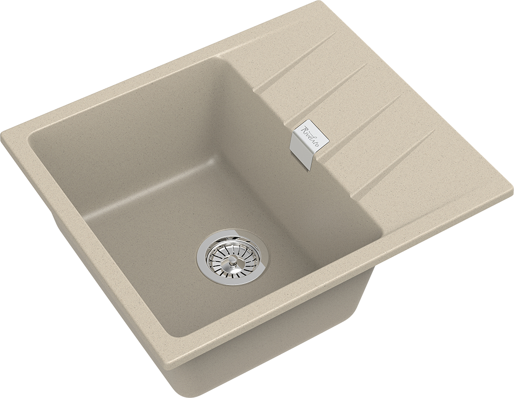 RIVELATO Мойка RAUM 58  1-чаша 580*500мм beige scuro арт. RIVELATO Мойка RAUM 58  1-чаша 580*500мм beige scuro арт.