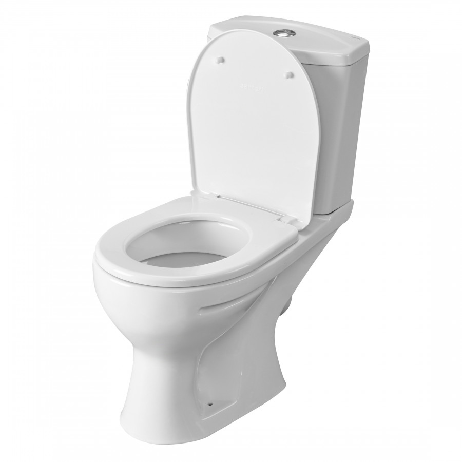 Унитаз-компакт "Ультра" косой выпуск, с кнопочной арматурой и сиденьем  SANTERI Унитаз-компакт "Ультра" косой выпуск, с кнопочной арматурой и сиденьем  SANTERI