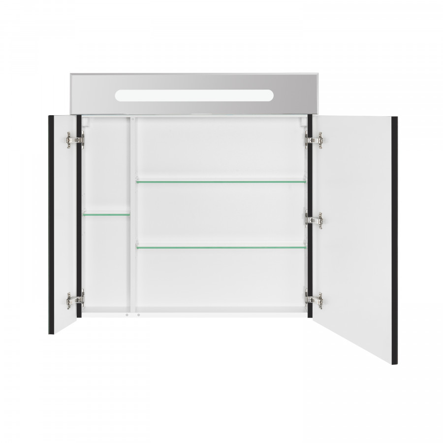 VICTORIA NORD Black Edition Зеркальный шкаф 80, черный глянец, ROCA