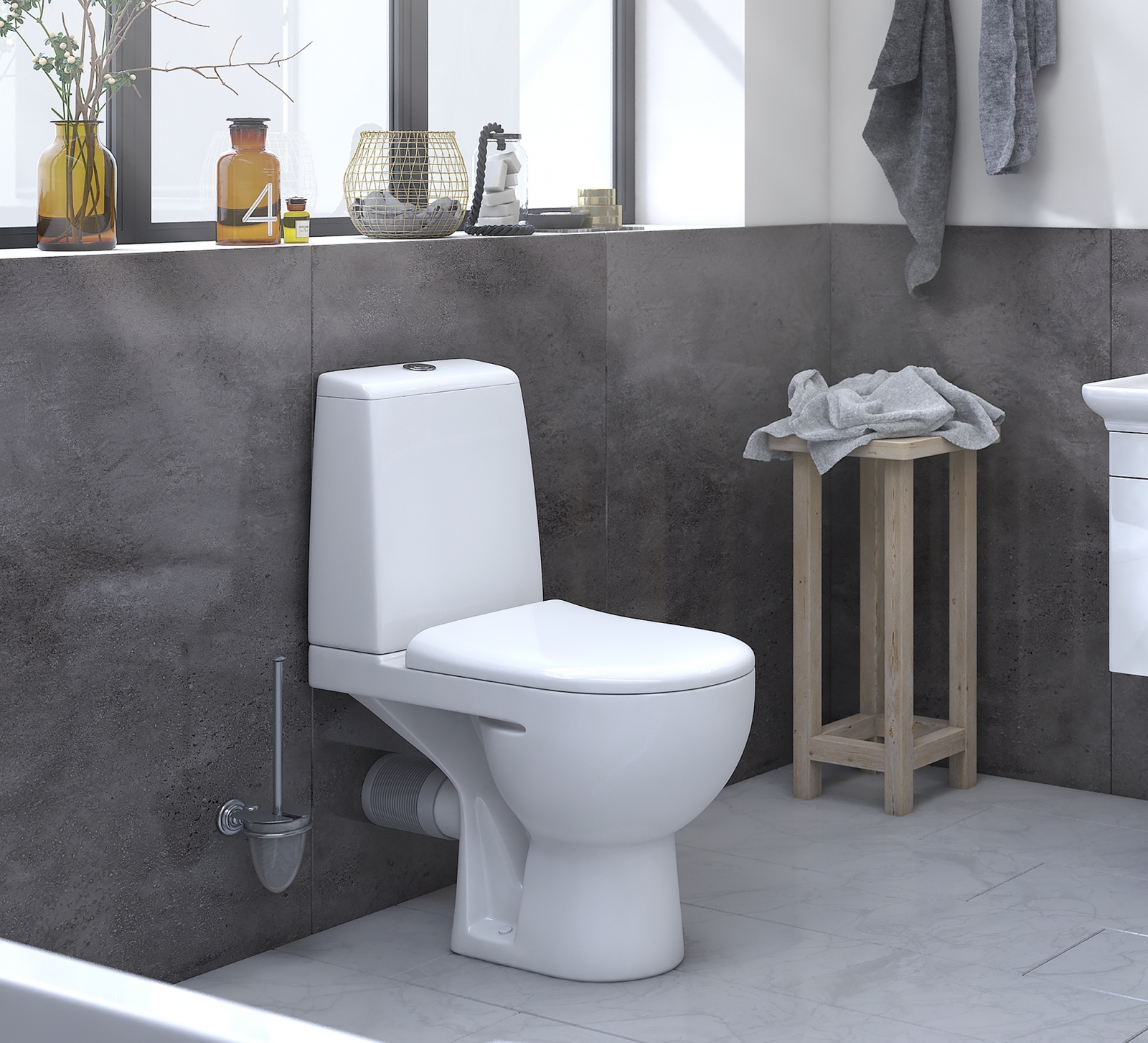 Унитаз-компакт KIROVIT Бриг белый (Вн УнБ85) 4630055557592