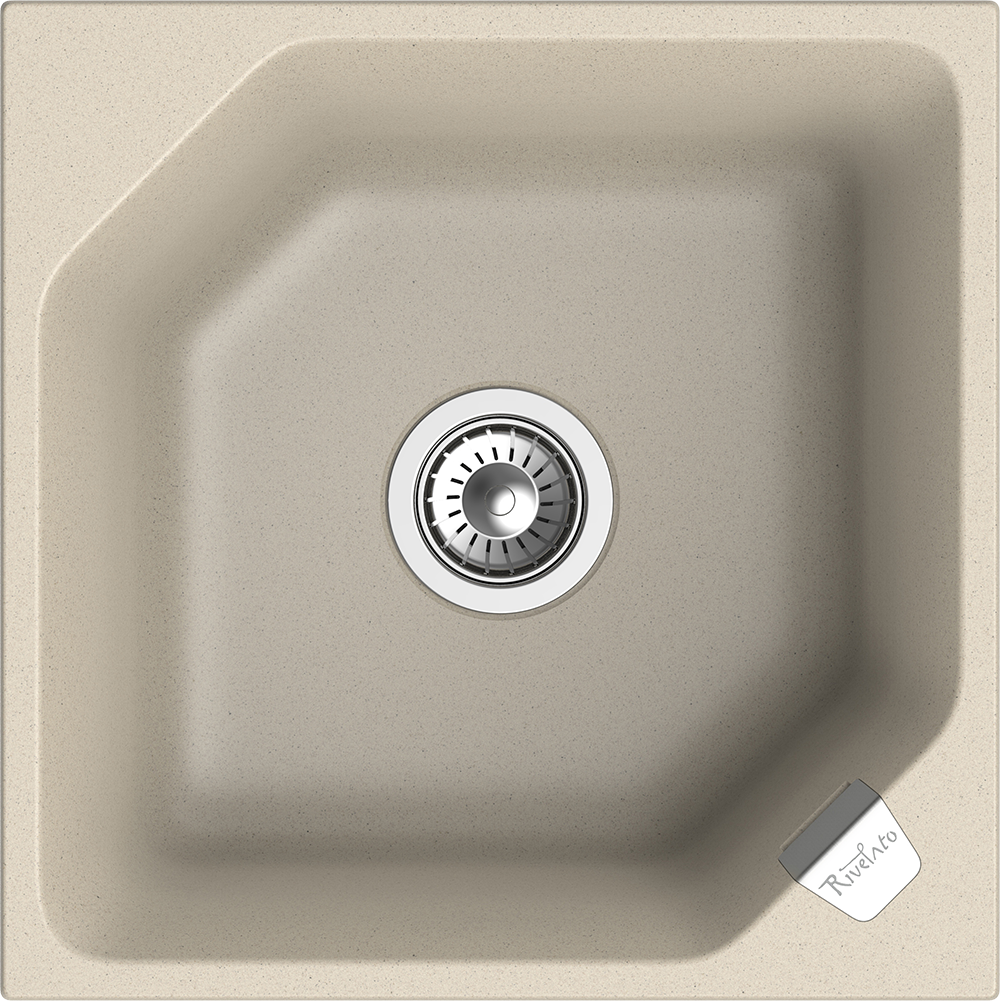 RIVELATO Мойка LOCUS 50  1-чаш 500*500 beige scuro арт. RIVELATO Мойка LOCUS 50  1-чаш 500*500 beige scuro арт.