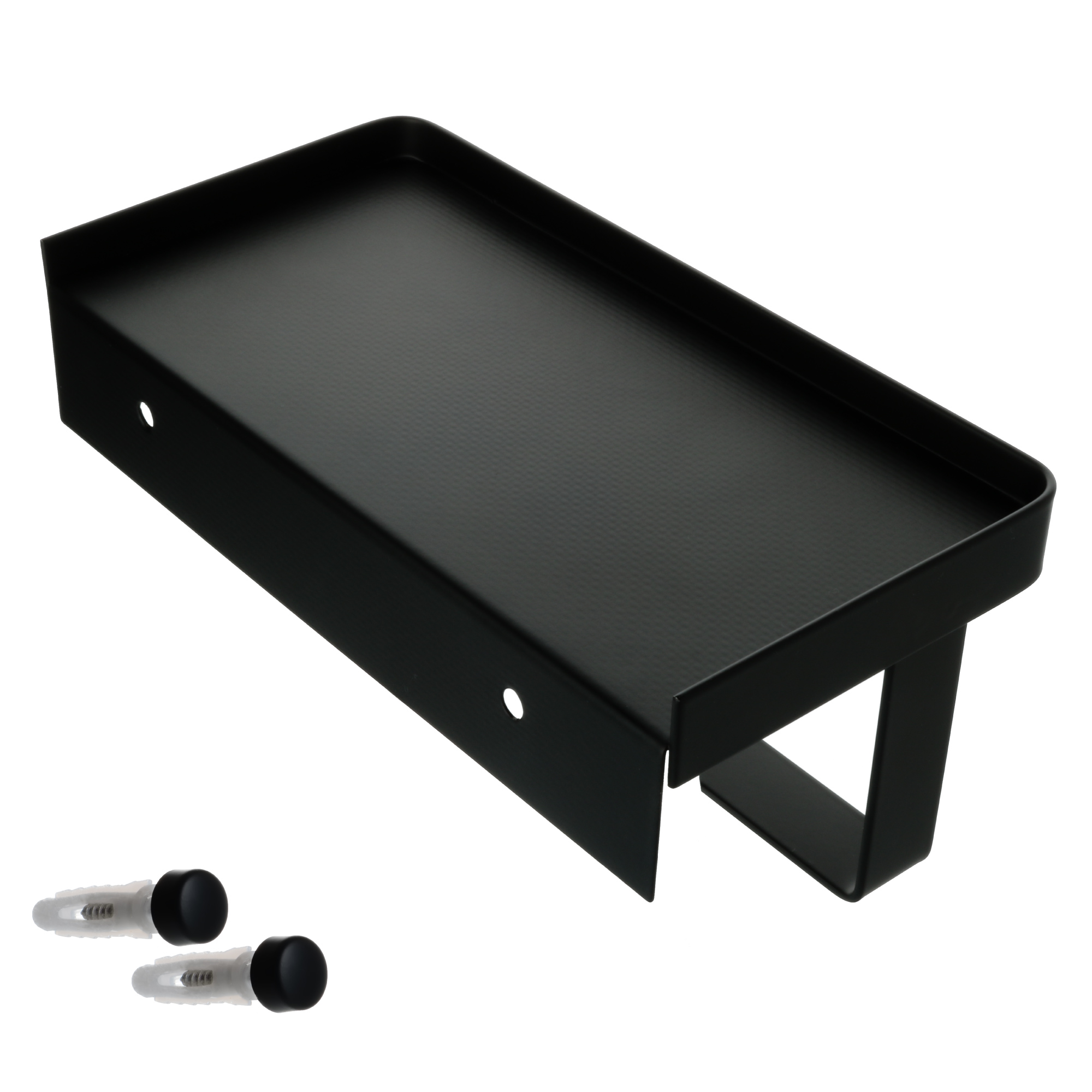 Бумагодержатель с полкой для телефона черный FIXSEN HOTEL (FX-31011B)