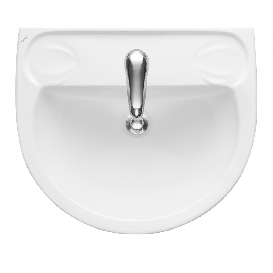 Умывальник "Лотос"58х50см. с отв., 1 сорт SANTERI Умывальник "Лотос"58х50см. с отв., 1 сорт SANTERI