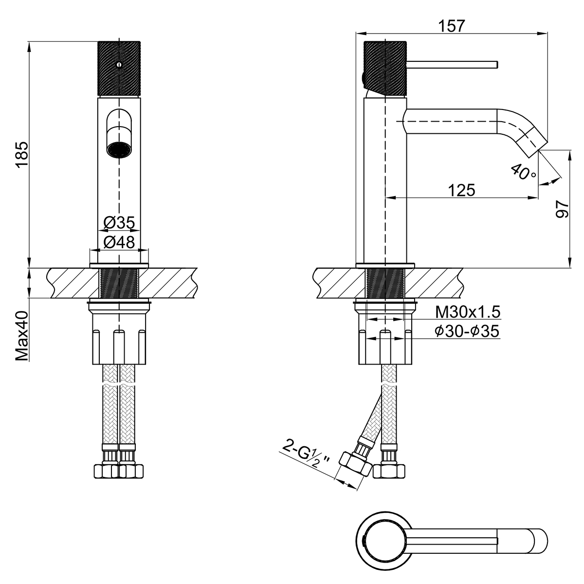 Смеситель Karelia LMF-2012S-SS для раковины