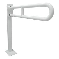 Поручень откидной 800 мм матовый усиленный с креплением к стене и полу с антибактериальным покрыитие