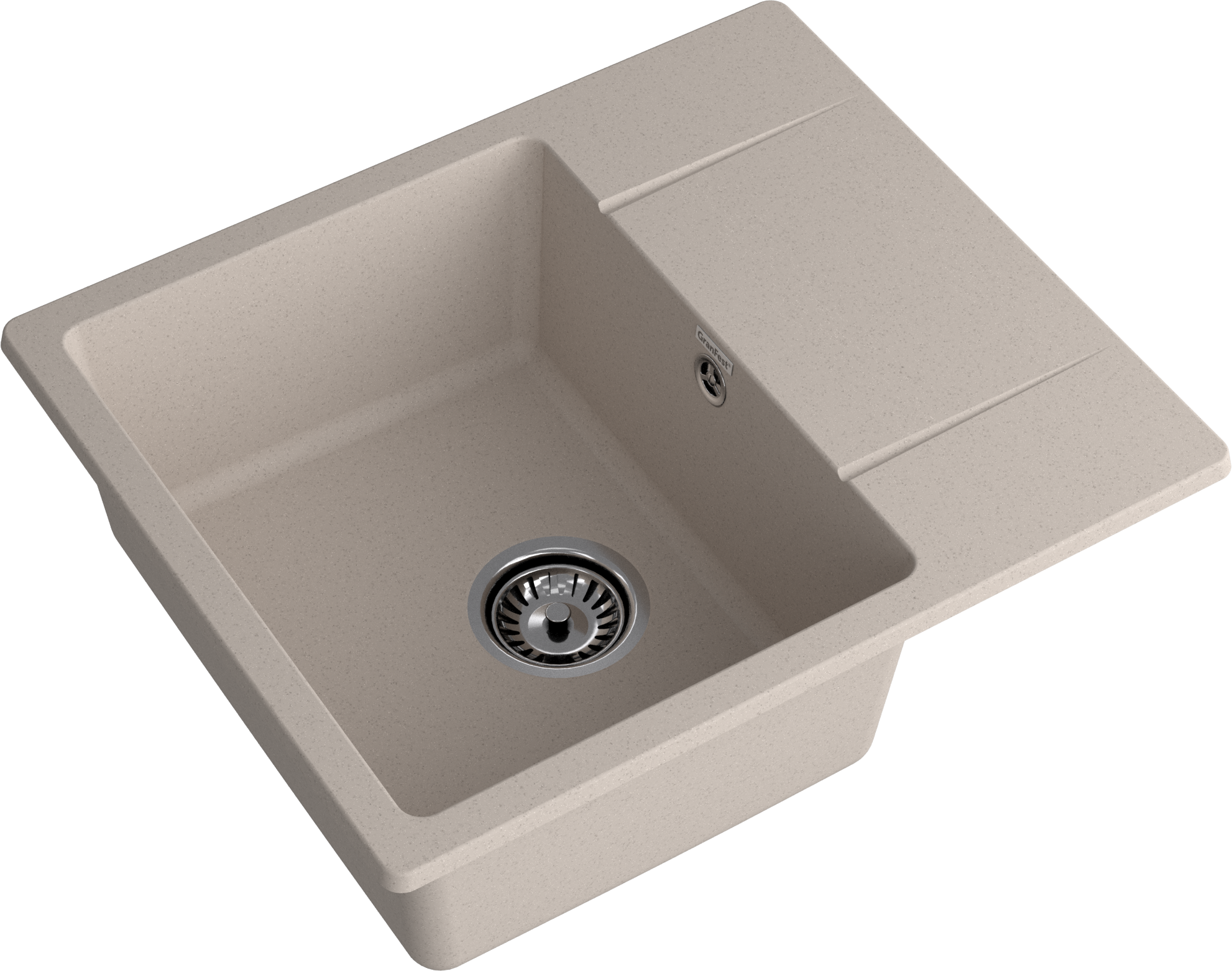 GRANFEST Мойка URBAN 258L 1-чаша+крыло 580*490мм песочный арт.GF-UR- GRANFEST Мойка URBAN 258L 1-чаша+крыло 580*490мм песочный арт.GF-UR-