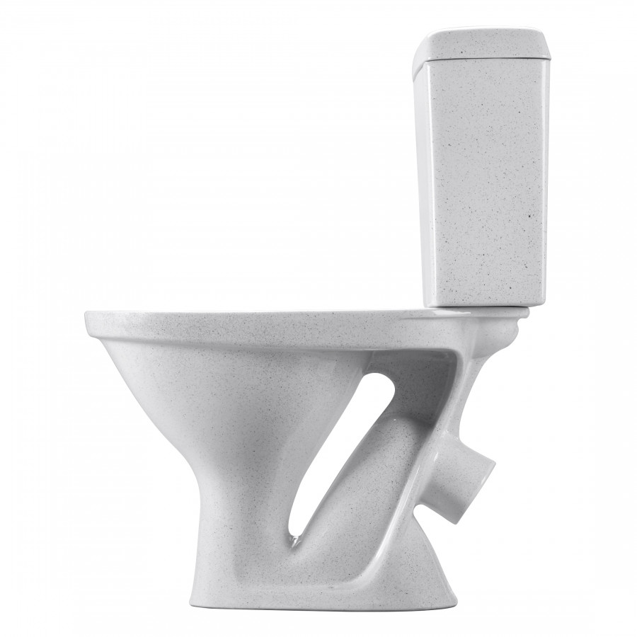 Унитаз-компакт "ФОРВАРД" косой вып.,с 1-реж.арм., сид. п/п Уклад,крап на белом, SANTERI  Унитаз-компакт "ФОРВАРД" косой вып.,с 1-реж.арм., сид. п/п Уклад,крап на белом, SANTERI