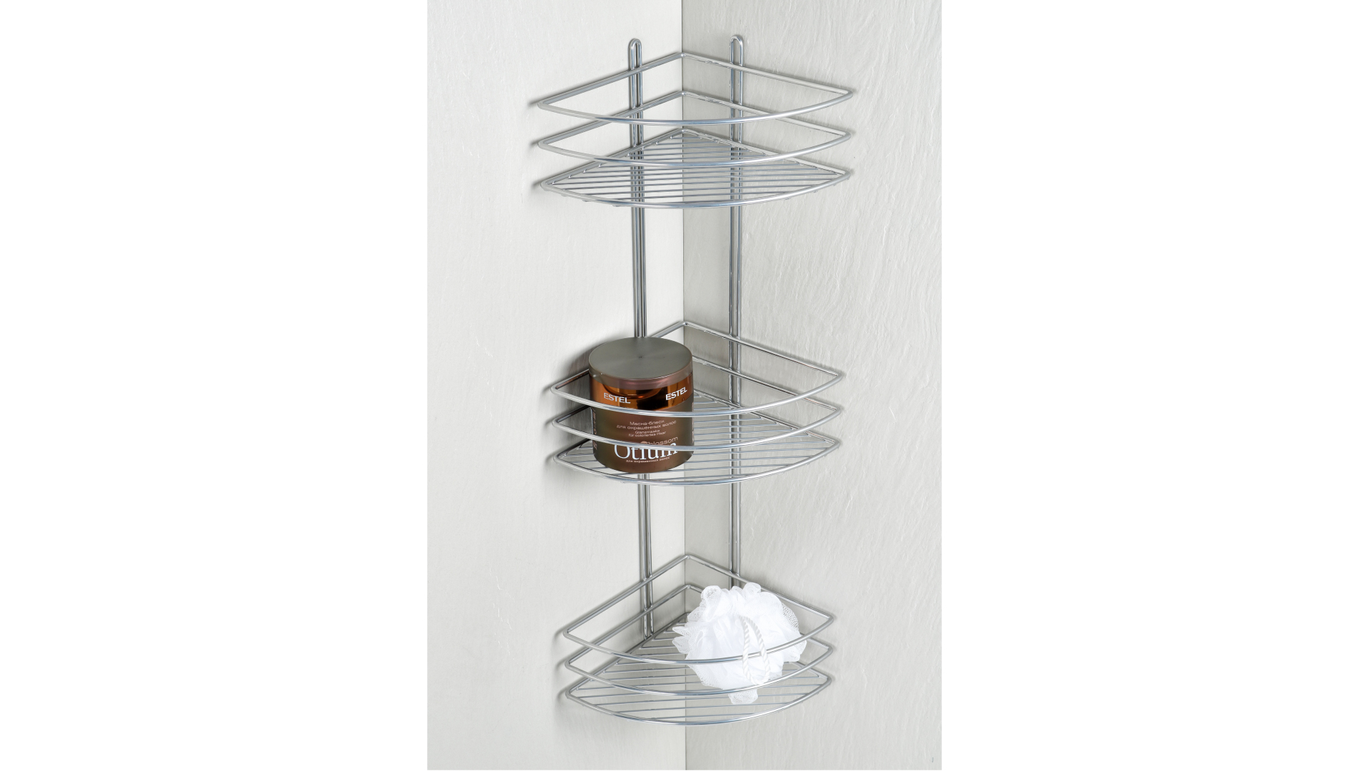 Полка угловая трехэтажная серый Fixsen FX-710-3