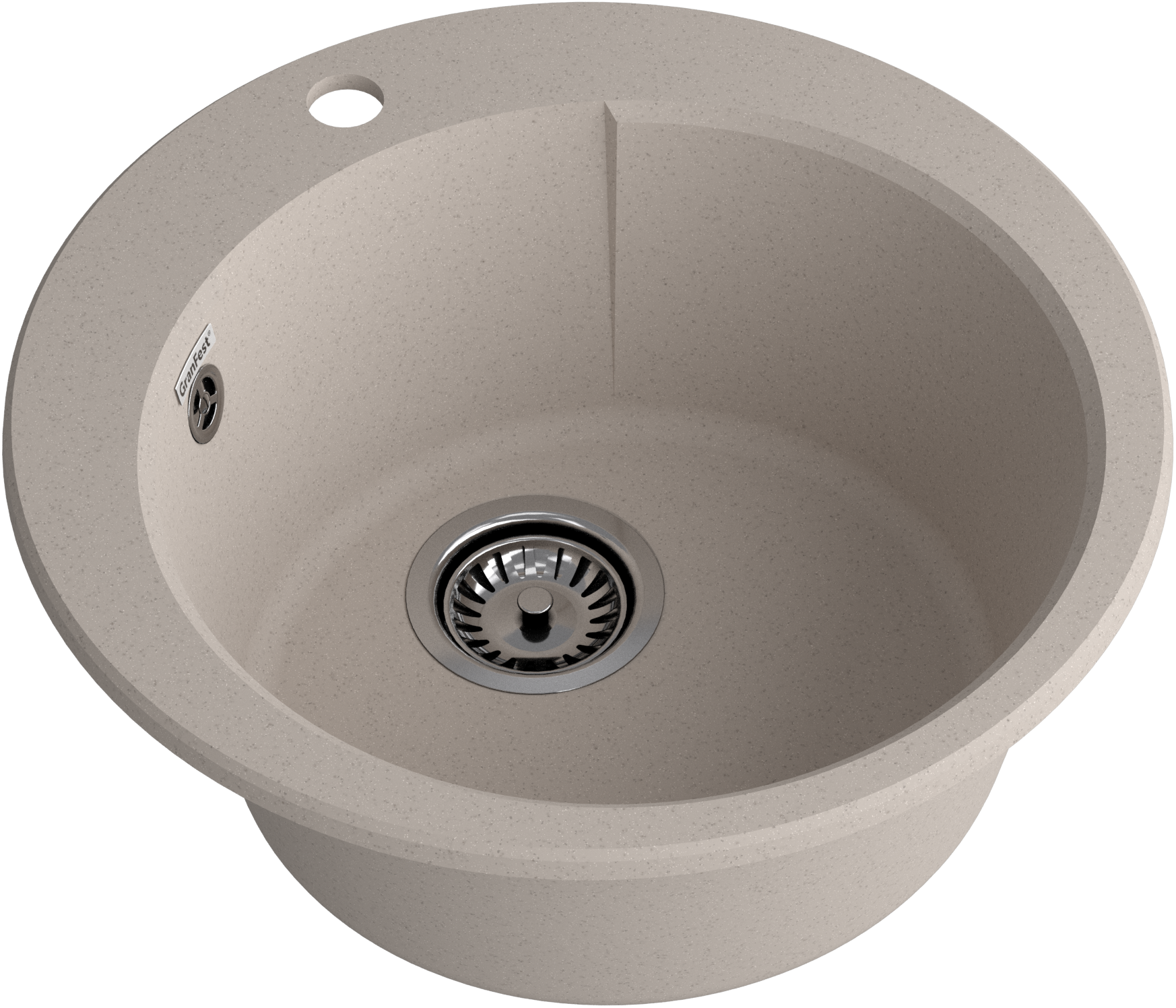 GRANFEST Мойка URBAN 649  1-чаша D-490мм песочный арт.GF-UR- GRANFEST Мойка URBAN 649  1-чаша D-490мм песочный арт.GF-UR-