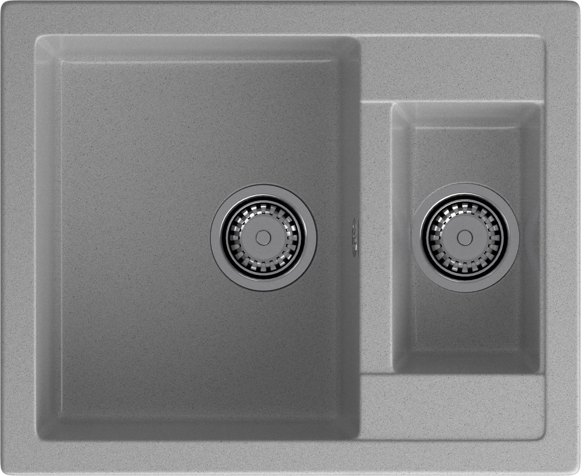 GRANFEST Мойка композит QUADRO GF-Q--610K 1.5-чаши. 610*500мм  серый арт.GF- GRANFEST Мойка композит QUADRO GF-Q--610K 1.5-чаши. 610*500мм  серый арт.GF-