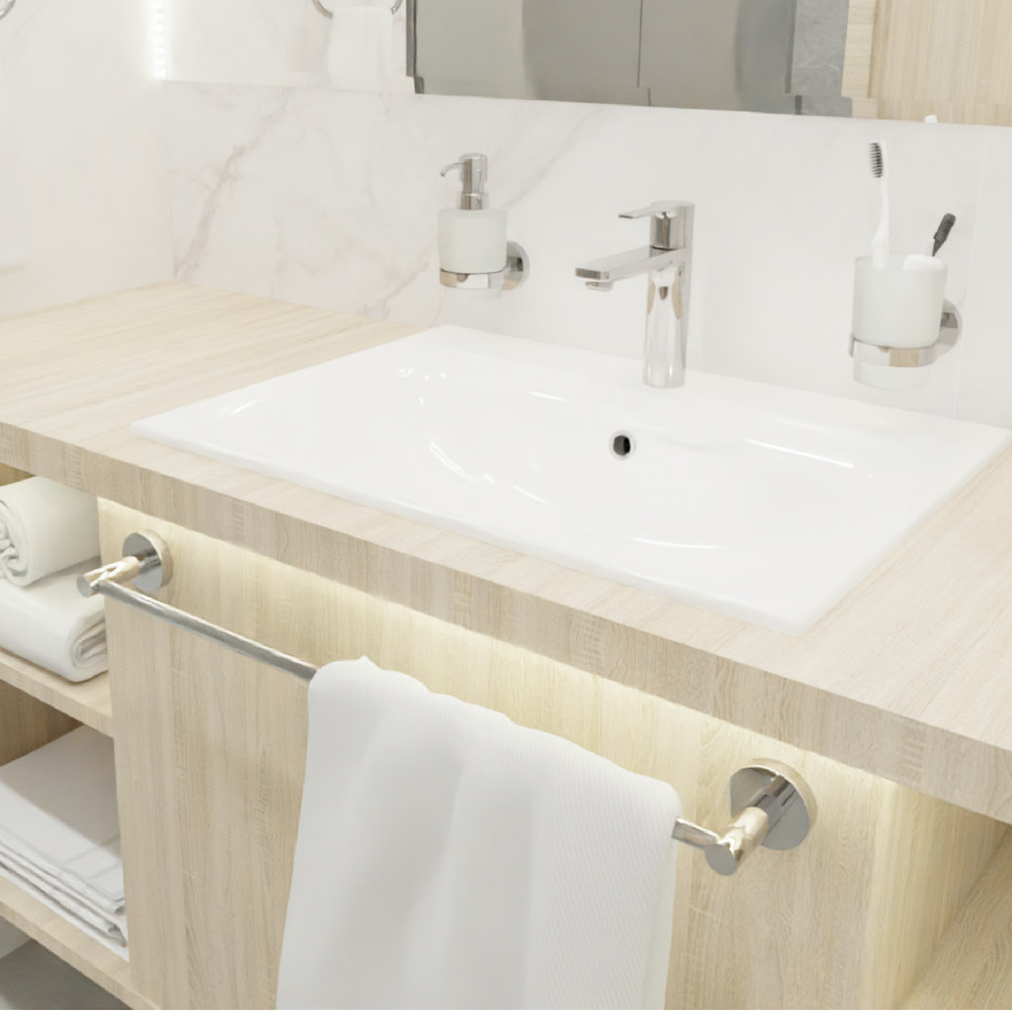 Полотенцедержатель трубчатый хром FIXSEN Comfort Chrome (FX-85001)