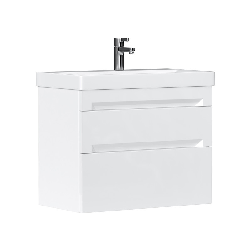Тумба EQUIL Corner 60 подвесная 2 ящ. белая (под раковину 9696-60)