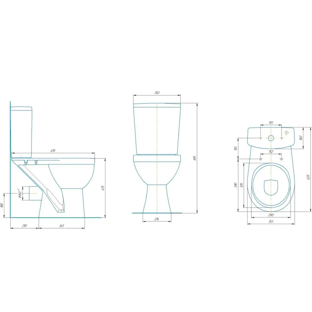 Унитаз-компакт ROSA РЕССА для высоких, пожилых, МГН потребителей, кракелюр черный 4610119208158 (Вн УнЧ2309)