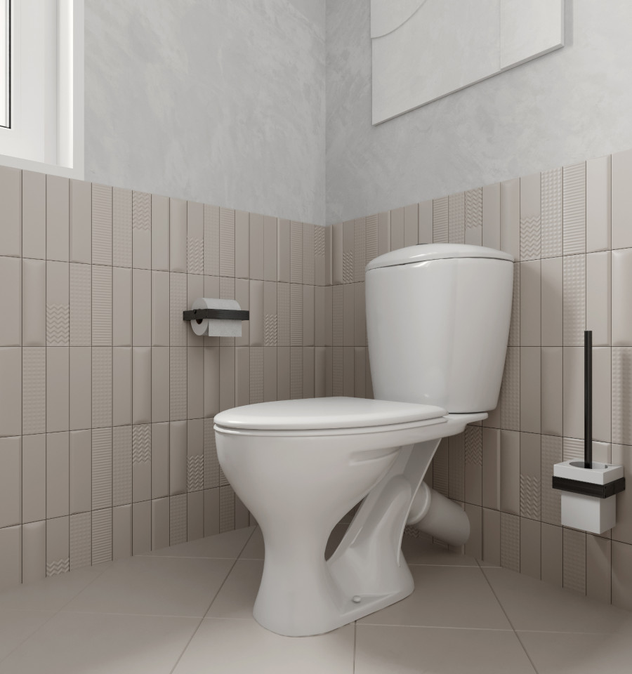 Унитаз-компакт "Версия" косой выпуск, с кнопочной арматурой и сиденьем  SANTERI