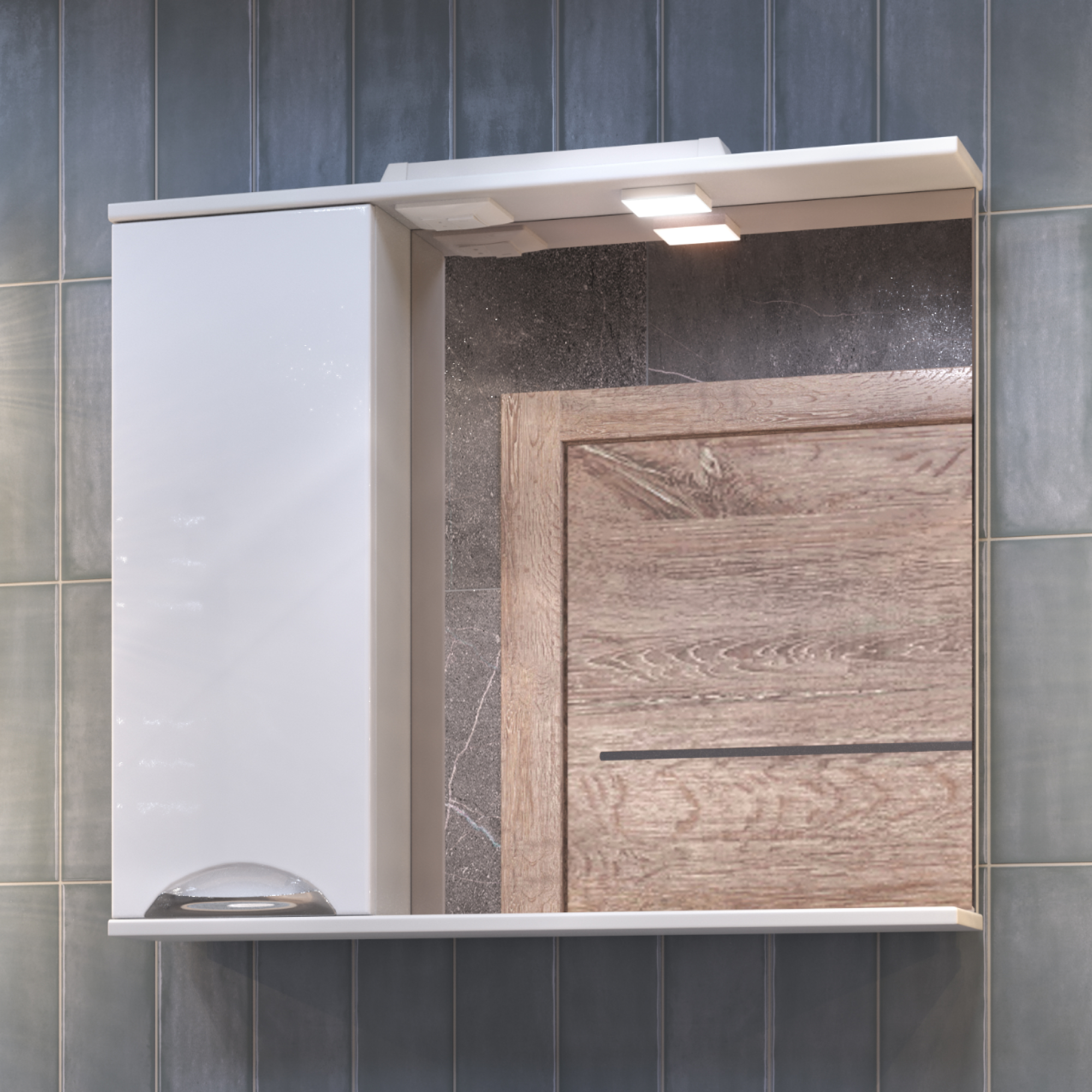 Зеркало со шкафом VIGO Callao 80 подвесное белый (z.CAL.80.L.El) Зеркало со шкафом VIGO Callao 80 подвесное белый (z.CAL.80.L.El)