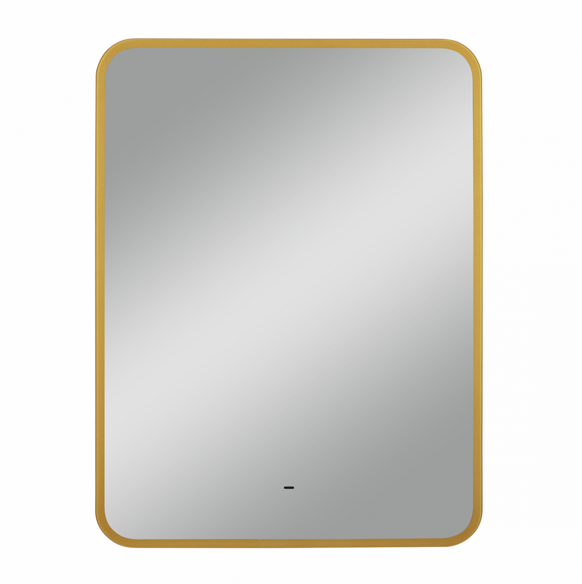 Зеркало Goldwen Led 600х800 с бесконтактным сенсором, золотой окантовкой и холодной подсветкой