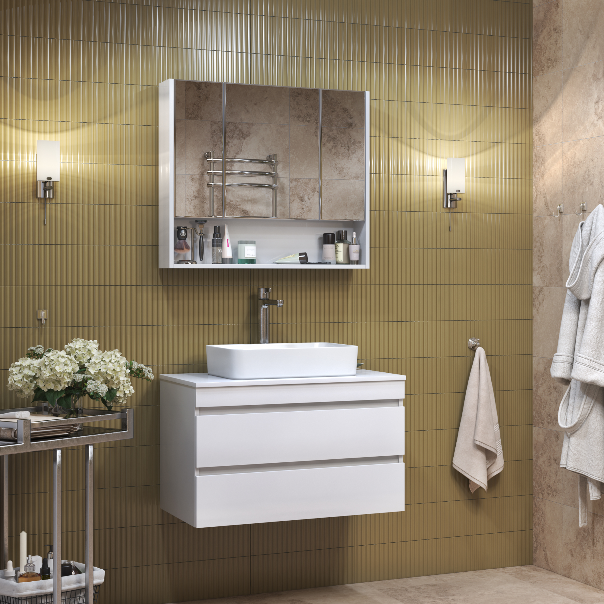 Зеркальный шкаф VIGO Urban 70 подвесной белый (zsh.URB.70) Зеркальный шкаф VIGO Urban 70 подвесной белый (zsh.URB.70)