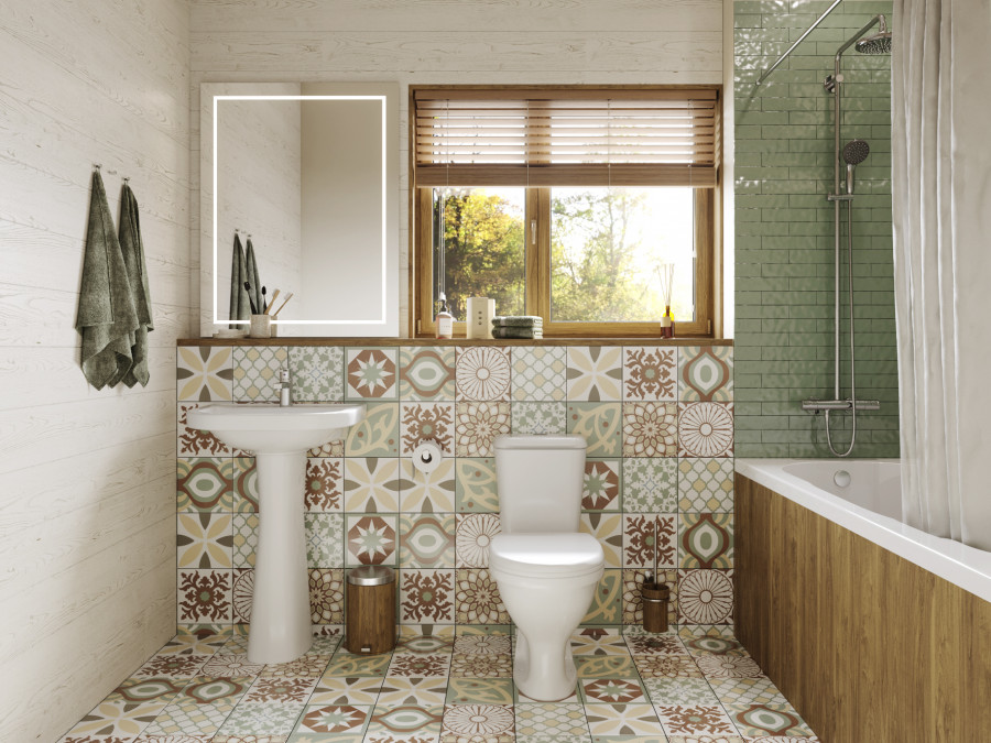 Унитаз-компакт "Pro" горизонтальный выпуск, с 1-режимной кнопочной арматурой и сиденьем полипропилен