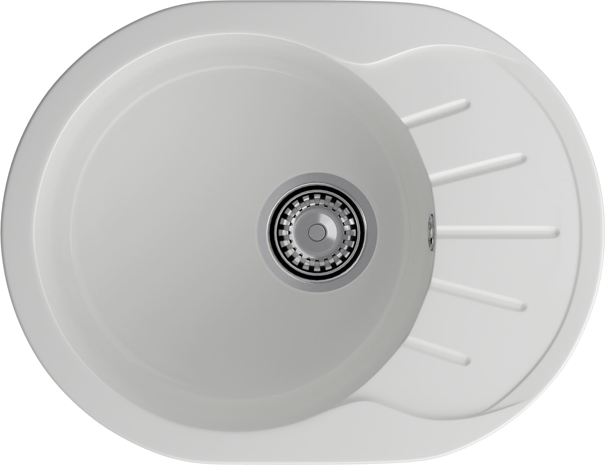 GRANFEST Мойка композит RONDO GF-R--580L  чаша с крылом 579*445 мм  иней арт.GF- GRANFEST Мойка композит RONDO GF-R--580L  чаша с крылом 579*445 мм  иней арт.GF-