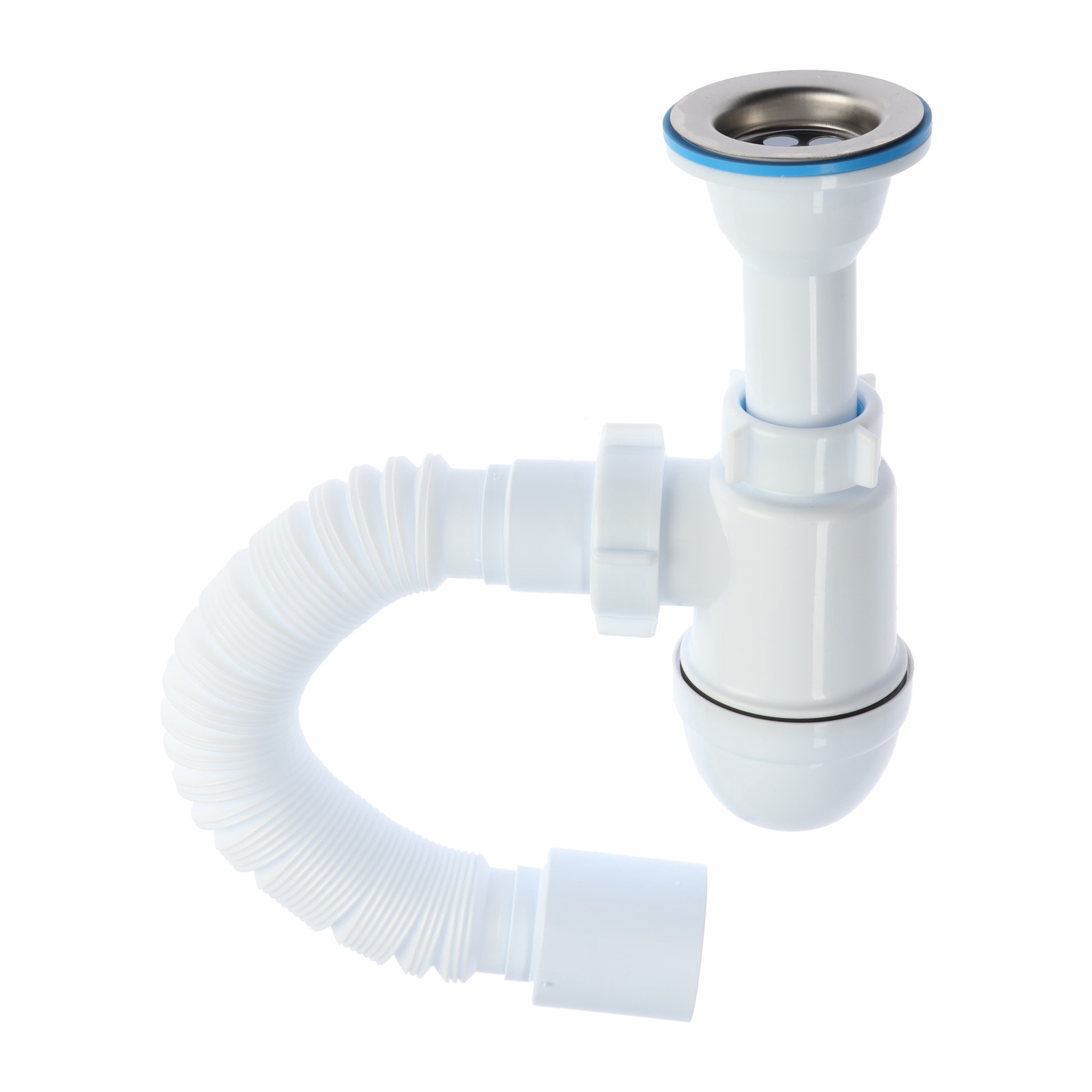 Сифон для мойки АНИ Пласт Варяг C5510 1 1/4 дюйма 40 универсальный с гибкой трубой 40х50