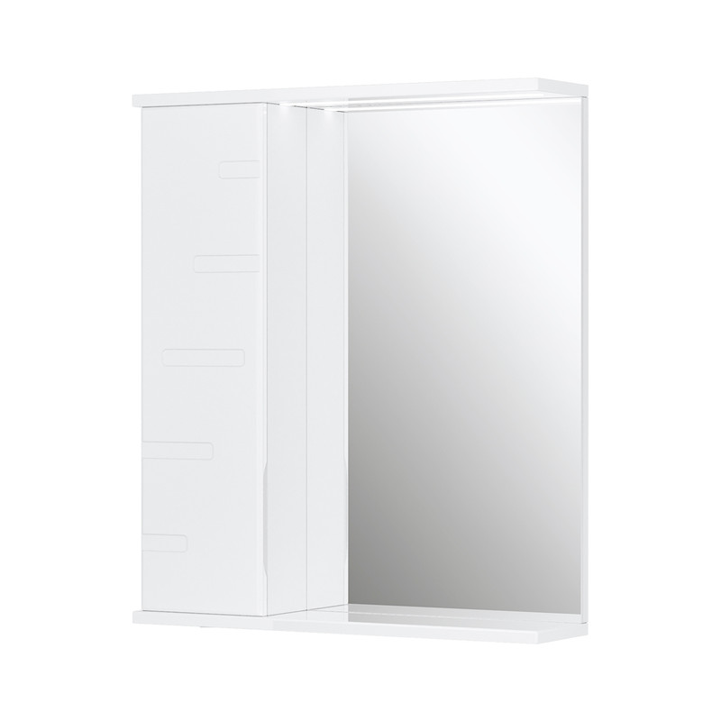 Зеркало-шкаф Joli 60, с LED подсветкой, левый, белый, VOLNA