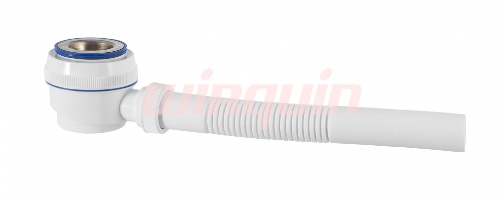 Сифон для душевого поддона с нержавеющей чашкой Ø70 мм и гофропатрубком (1½ -Ø40 ) VIRPLFST
