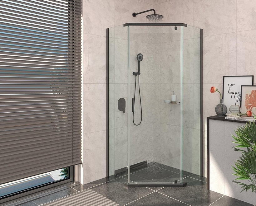 Душевой уголок BERGES SOLO T Black 1000х1000, BERGES