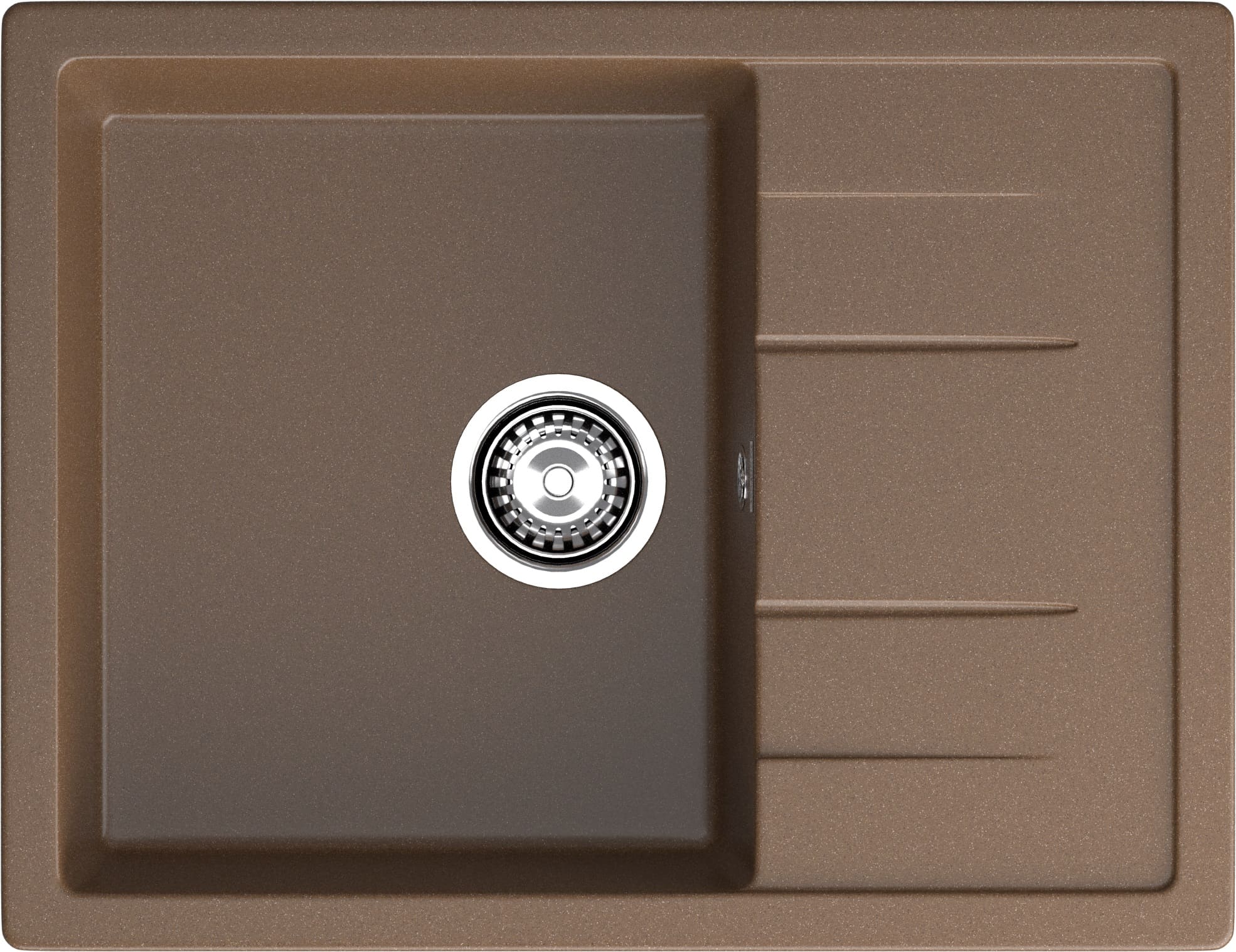 GRANFEST Мойка композит QUADRO GF-Q--650L чаша с крылом  650*500мм  терракот  арт.GF- GRANFEST Мойка композит QUADRO GF-Q--650L чаша с крылом  650*500мм  терракот  арт.GF-