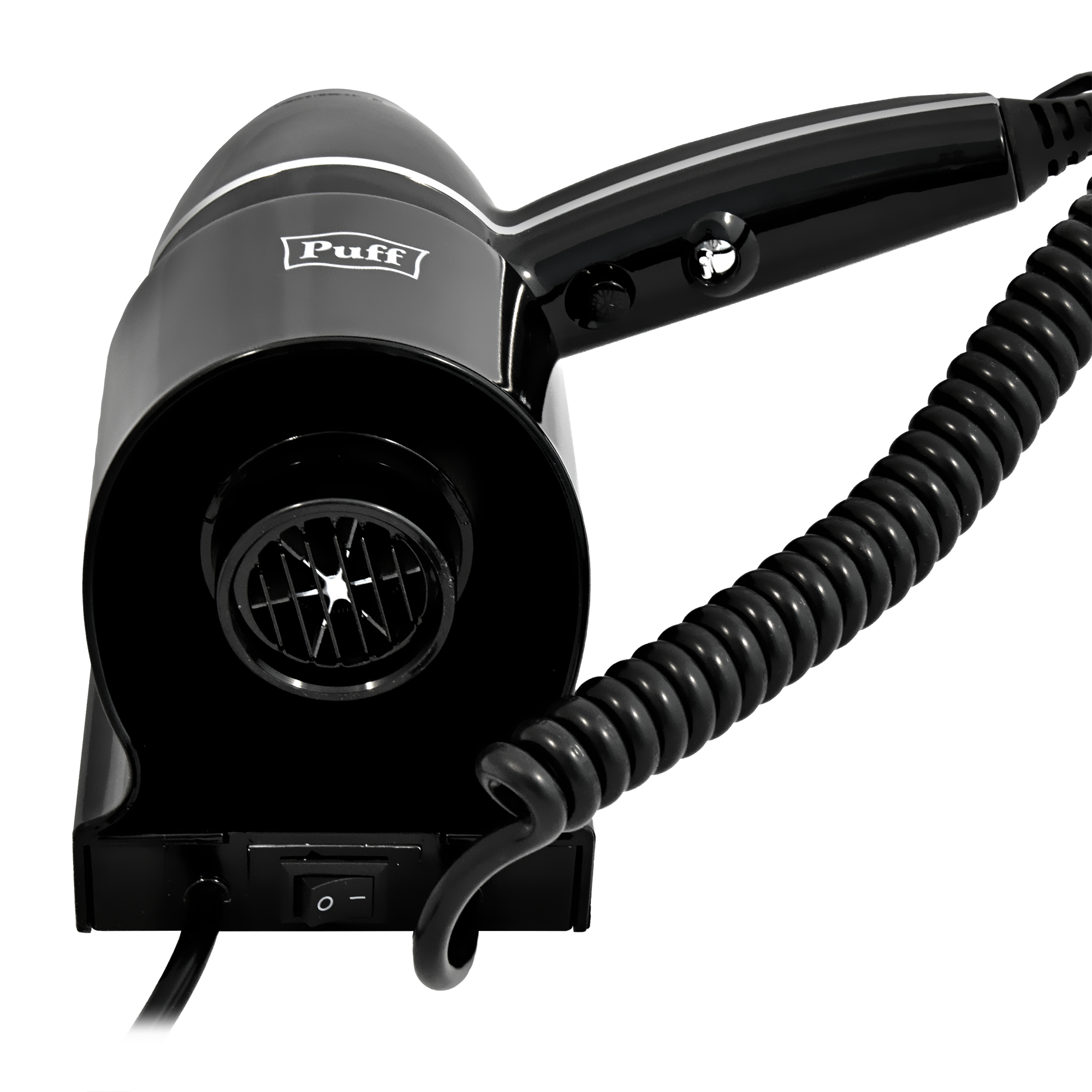 Фен для волос настенный PUFF-1800Вl черный, 1,8 кВт (0405.012)