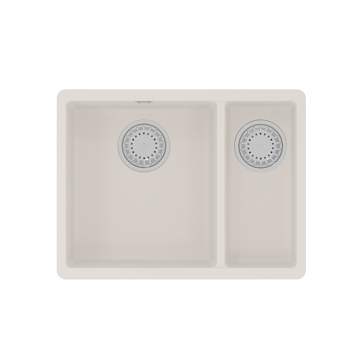 Кухонная мойка Lemark SINARA 550.2-U подстольного монтажа с доп.чашей из кварцгранита, Жасмин  Кухонная мойка Lemark SINARA 550.2-U подстольного монтажа с доп.чашей из кварцгранита, Жасмин