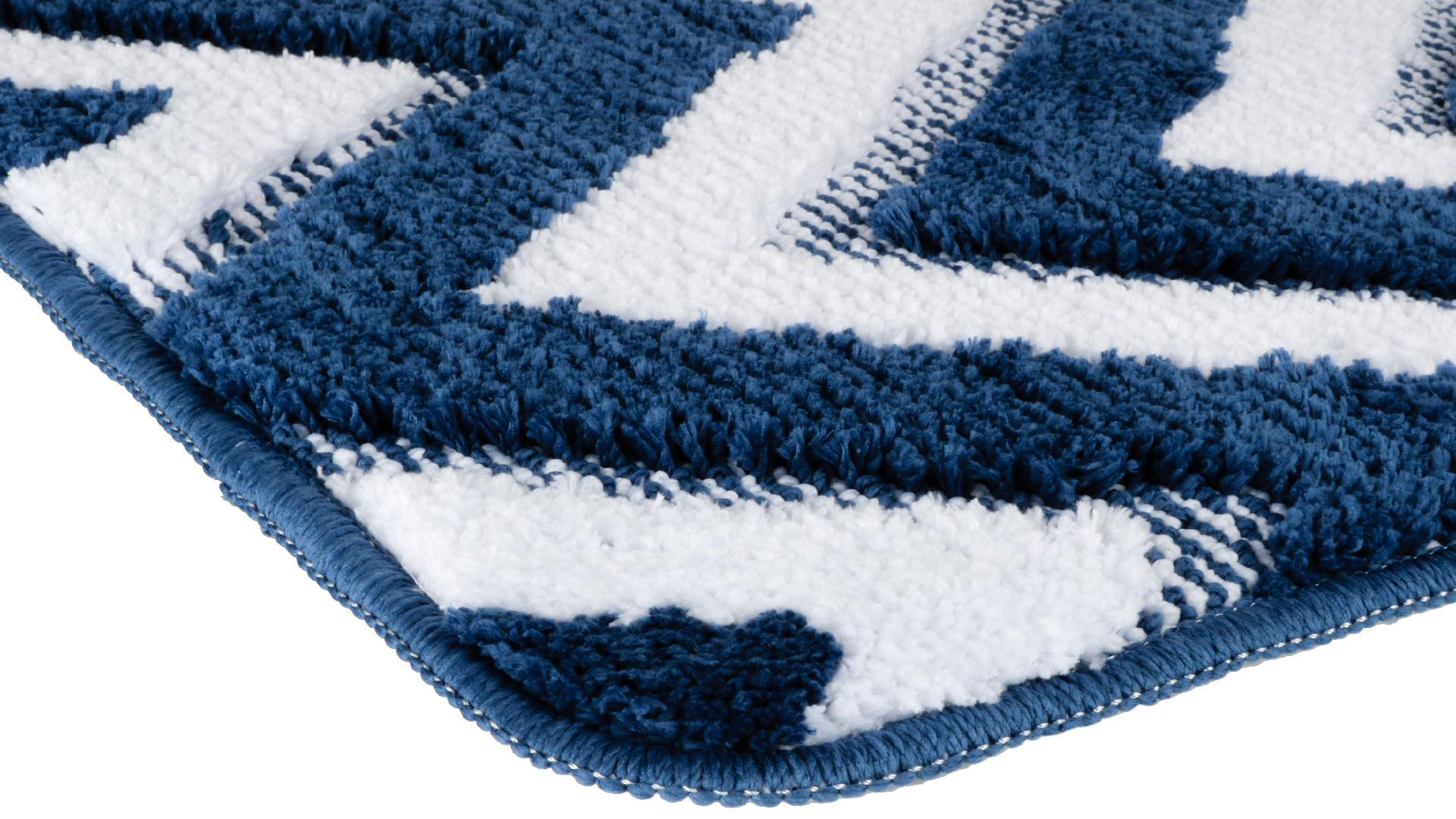 Коврик для ванной Fixsen River 1-ый FX-5004M, темно-синий, 50х80 см.