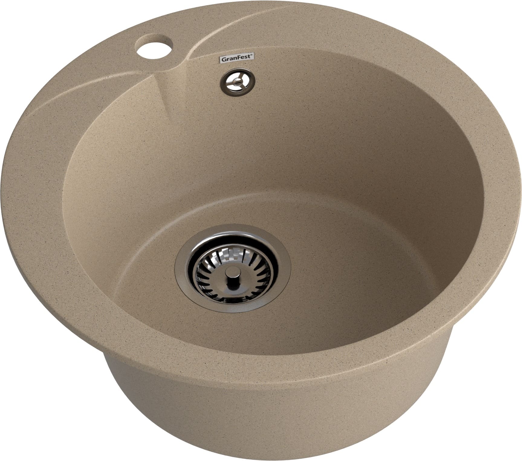 GRANFEST Мойка композит RONDO GF-R--480  D=480 мм  песочный  арт.GF- GRANFEST Мойка композит RONDO GF-R--480  D=480 мм  песочный  арт.GF-