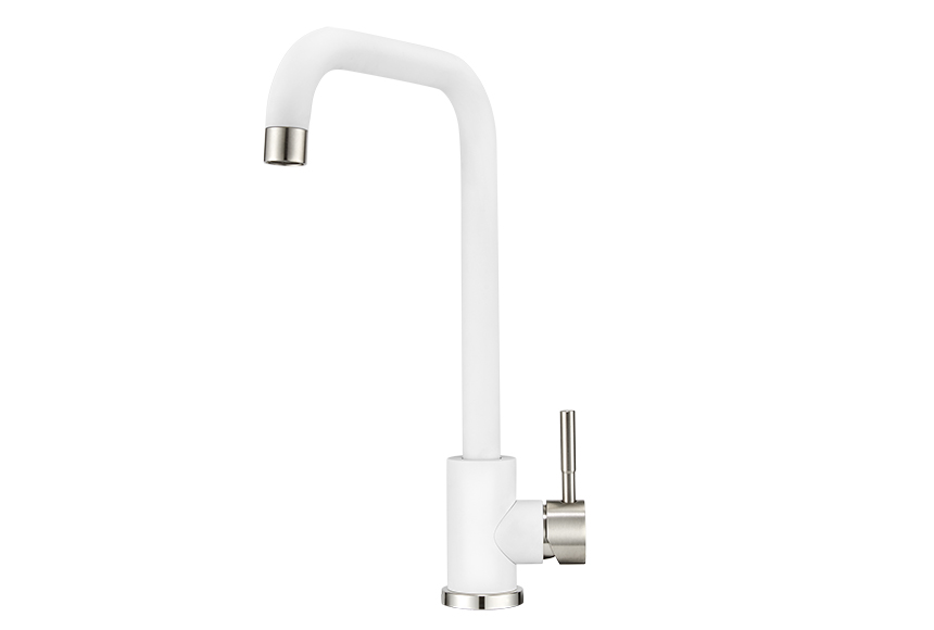 ST-4033, БЕЛЫЙ Смеситель для кухни, GRANULA STANDART