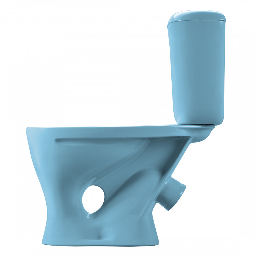 Унитаз-компакт "Воротынский" косой выпуск, ниж. под., с кнопочной арматурой и сиденьем, голубой  С Унитаз-компакт "Воротынский" косой выпуск, ниж. под., с кнопочной арматурой и сиденьем, голубой  С