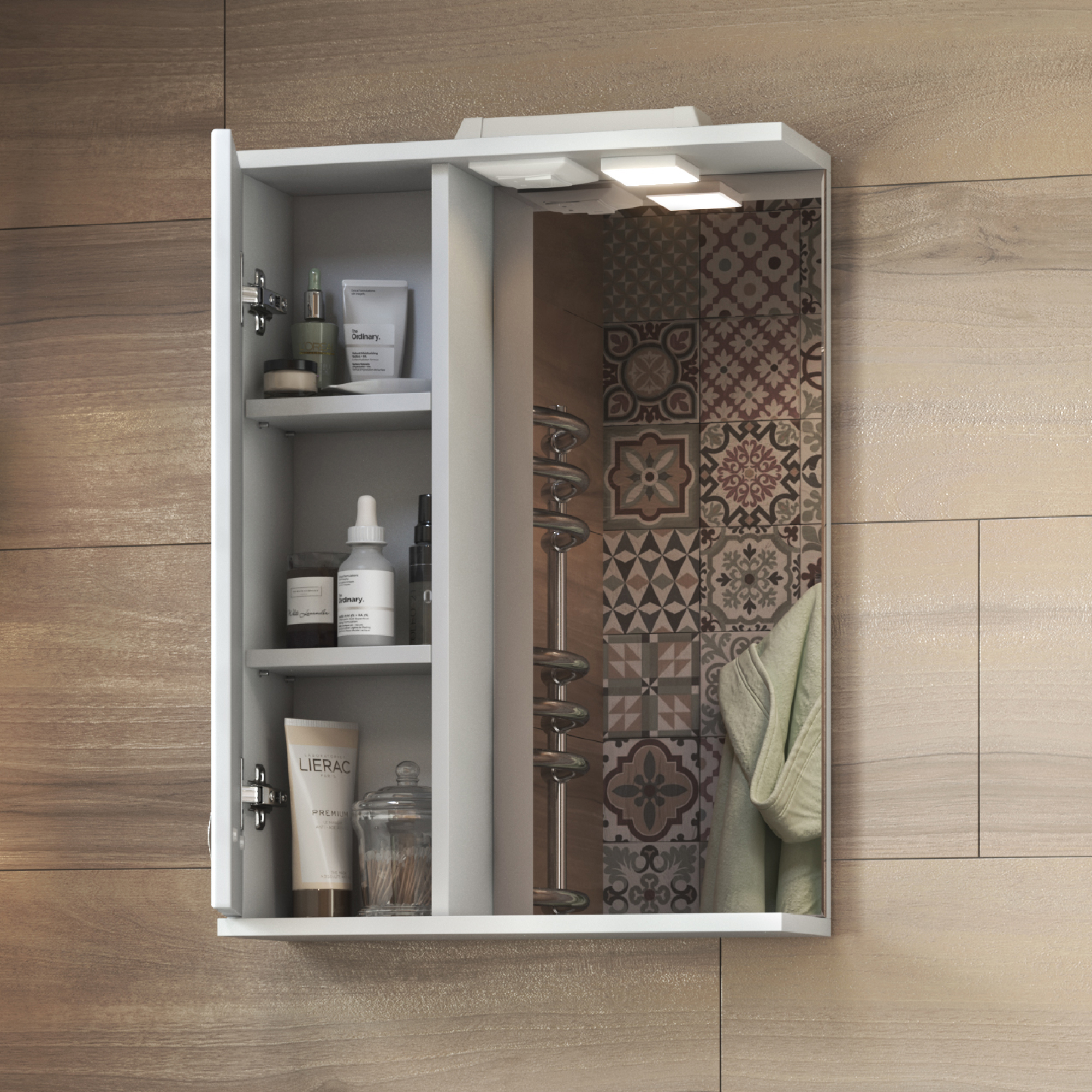 Зеркало со шкафом VIGO Diana 50 подвесное белый (z.DIA.50.L.El) Зеркало со шкафом VIGO Diana 50 подвесное белый (z.DIA.50.L.El)