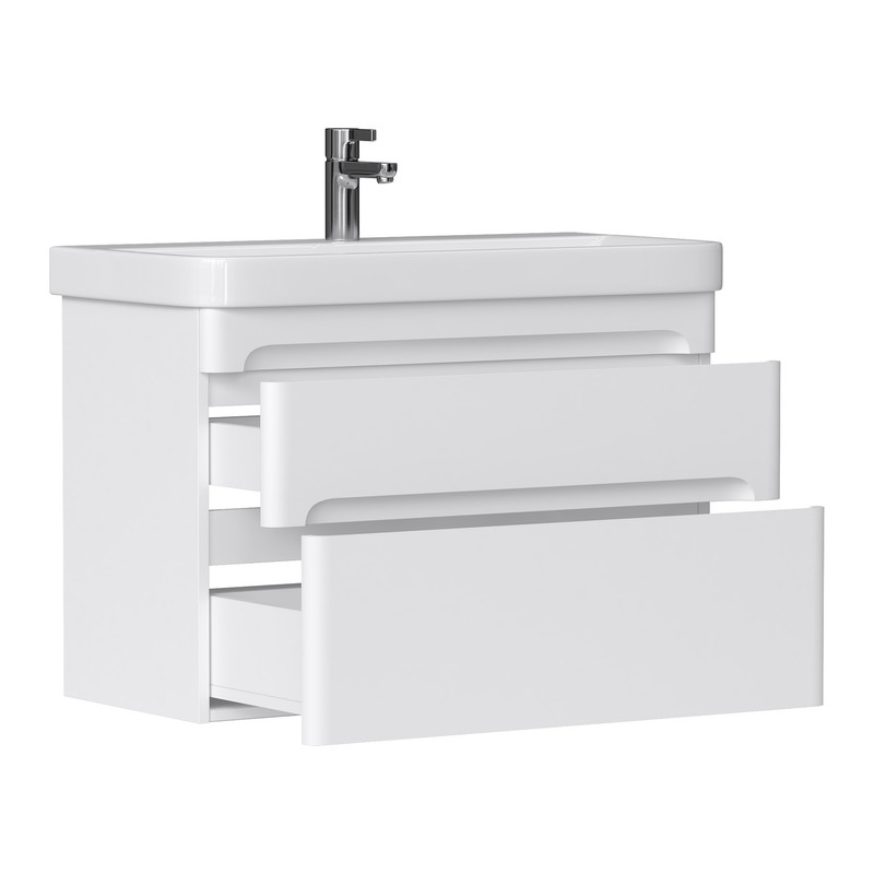 Тумба EQUIL Nice 80 подвесная 2 ящ. белая (под раковину 9595-80) Тумба EQUIL Nice 80 подвесная 2 ящ. белая (под раковину 9595-80)