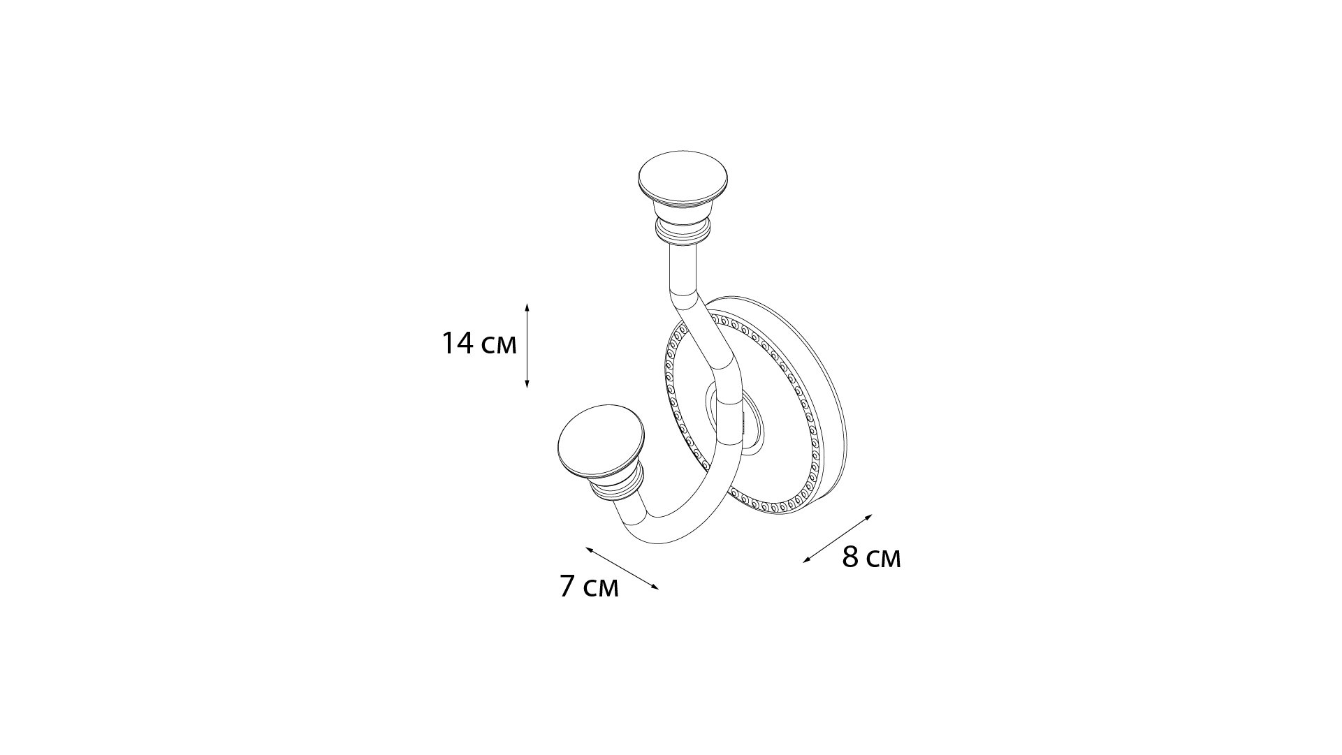 Крючок двойной FIXSEN Adele (FX-55005) Крючок двойной FIXSEN Adele (FX-55005)