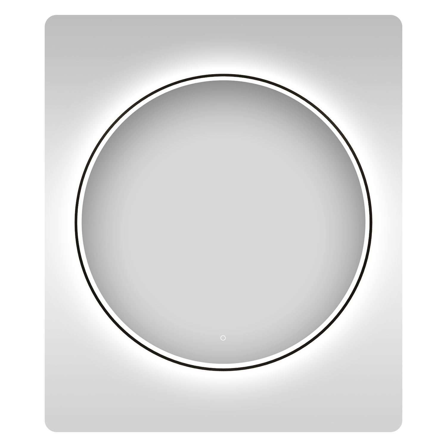 Круглое зеркало с фронтальной LED-подсветкой, 70 см
