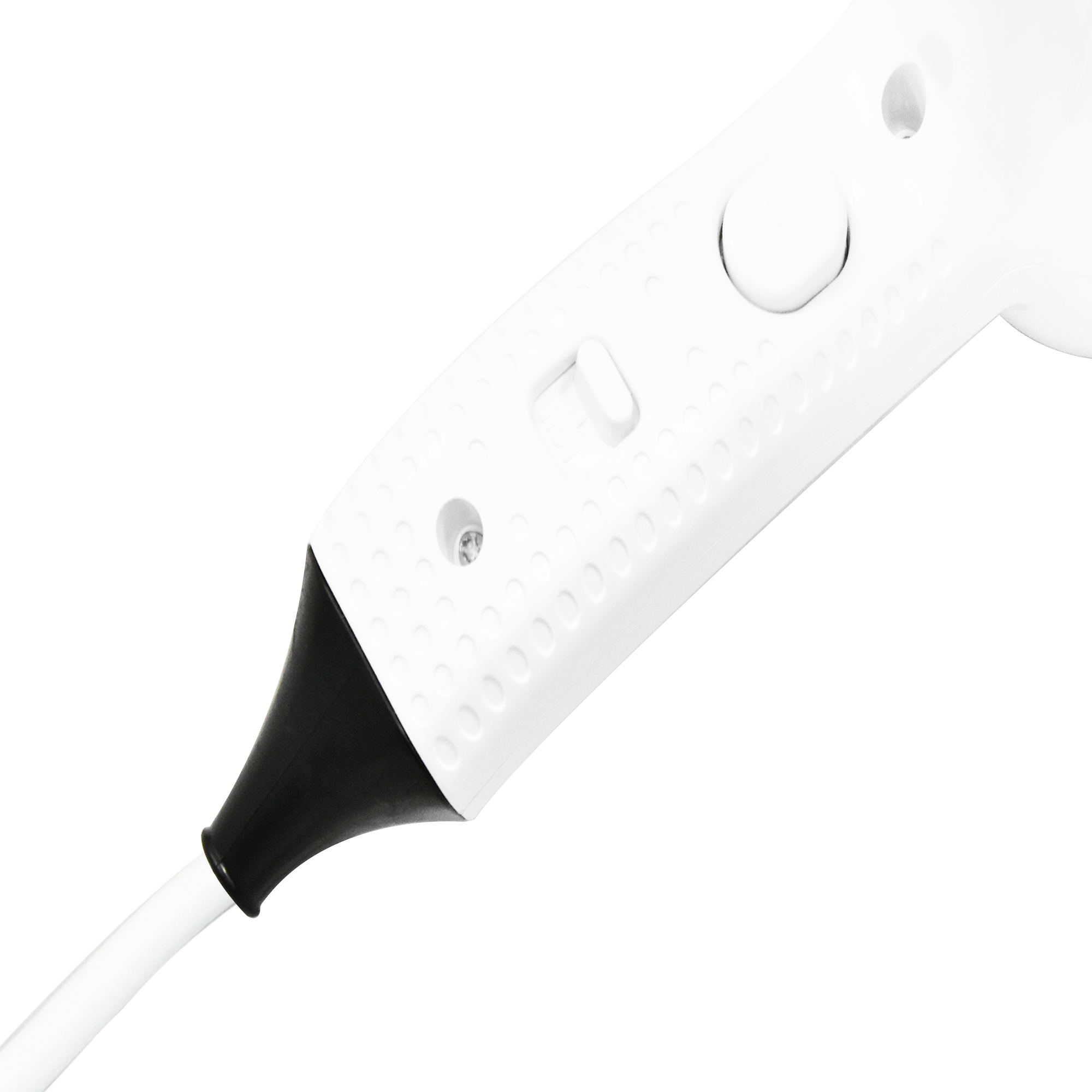 Фен для волос настенный PUFF-1201В белый, с розеткой, 1,2 кВТ (1405.007)